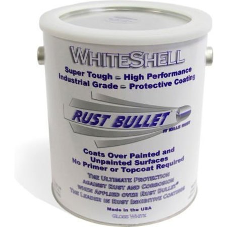 RUST BULLET LLC Rust Bullet WhiteShell Protective Coating and Topcoat 5 Gallon Pail WS5G